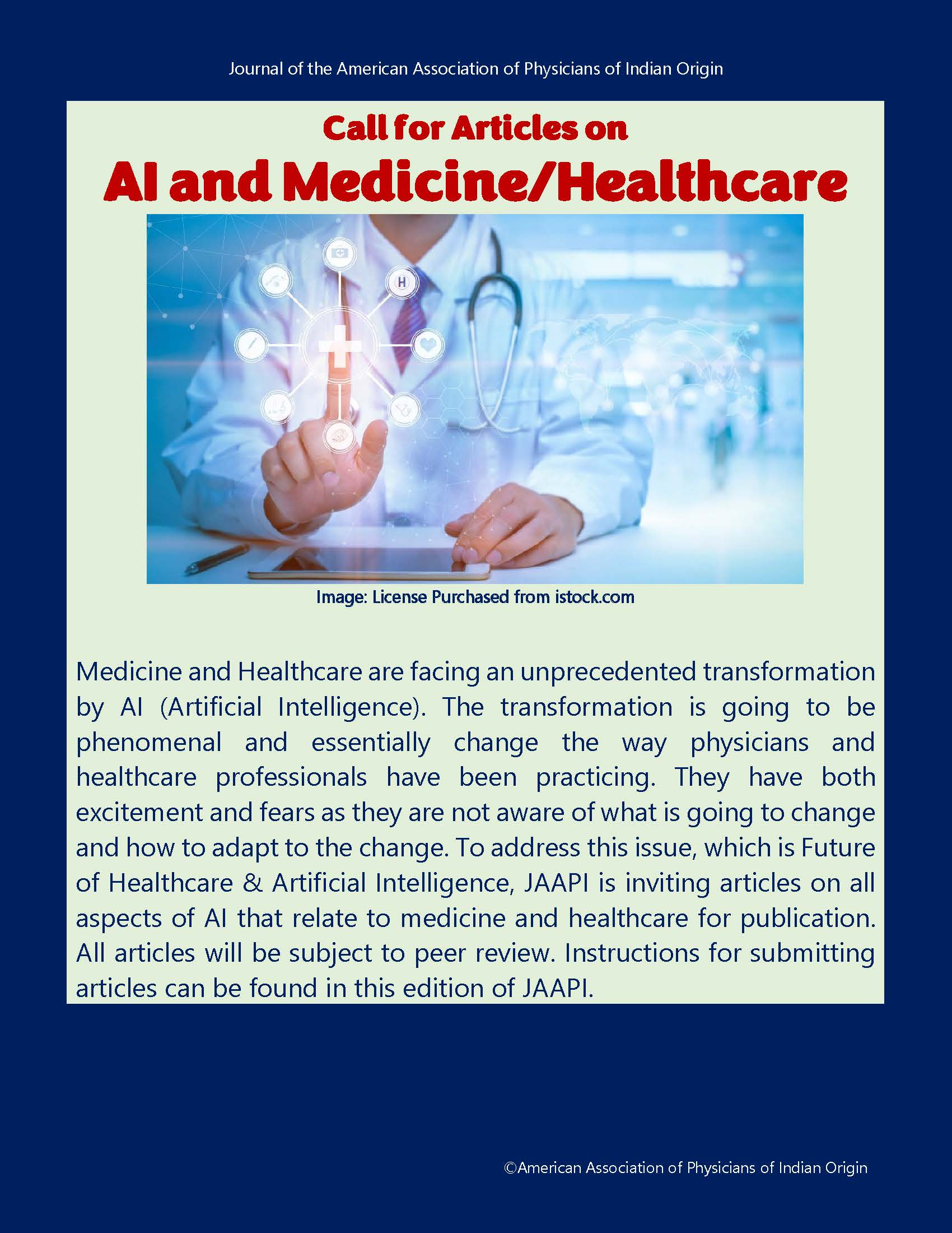 Call for Papers on AI _ Healthcare